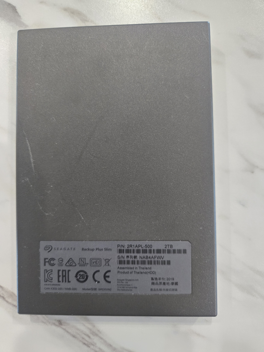 Seagate Backup Plus Slim Portable External Hard Drive - Silver
